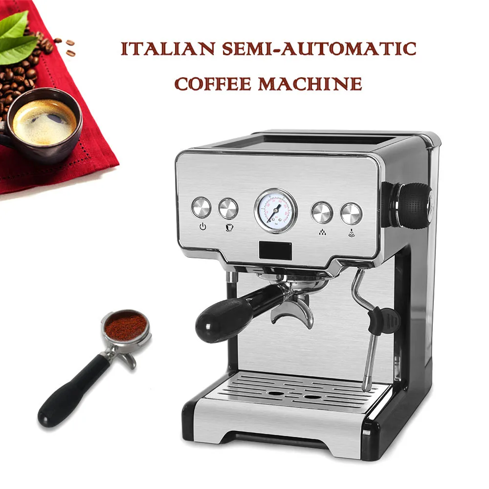 15 Bar Semi-automatic Espresso Coffee Maker Machine EU/UK Plug Hot Sale Cappuccino Latte Milk Foam Coffee Maker