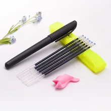 Caneta desaparecendo da caligrafia reusável desaparece automaticamente e tinta azul desbotada artigos de papelaria exclusivos para o copybook do sulco