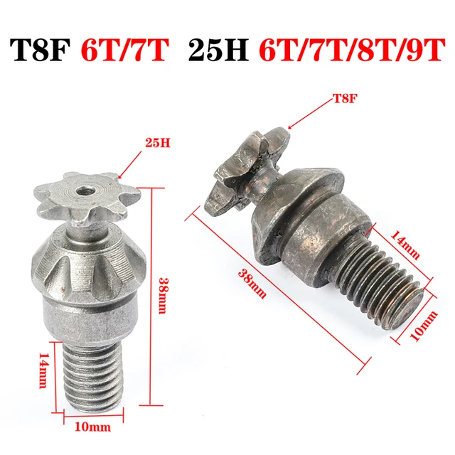 Upgrade the performance of your 2 stroke pocket bike with the 25H T8F sprocket.