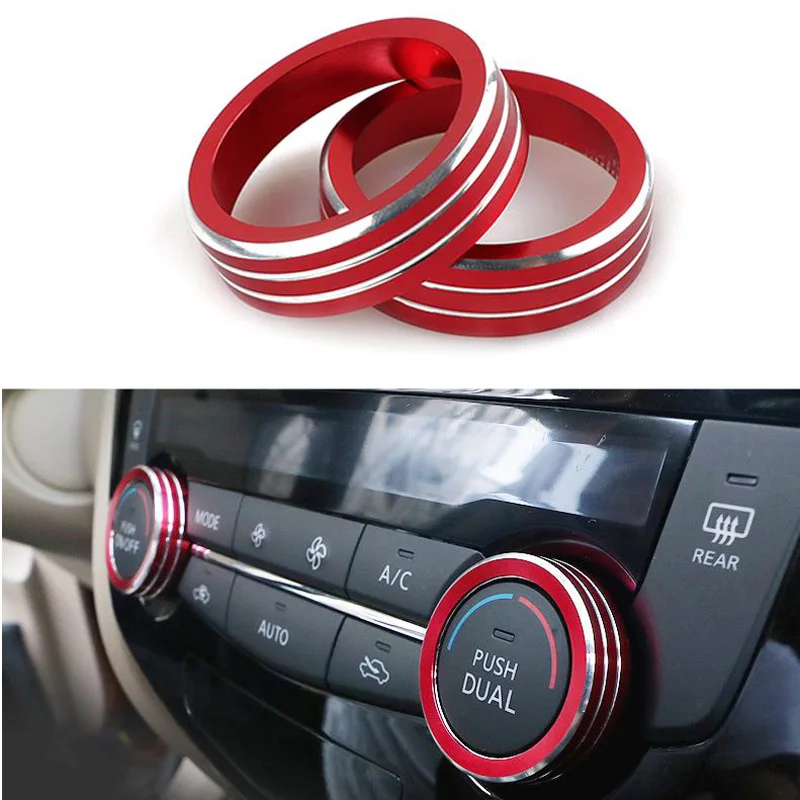 For Porsche Macan Red Centre Console AC & Sound Volume Knob Cover 2014-2018 For Porsche Macan Red Centre Console AC & Sound Volume Knob Cover 2014-2018