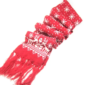 

2Pcs/Set Unisex Cute Christmas Snowflake Pattern Knitted Wool Scarf Hat Set