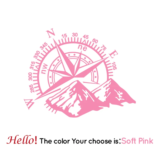 Point of Mountain Car Sticker Funny Vinyl Car-Styling Decals For Auto Window Motorcycle Decor наклейки на авто Soft Pink
