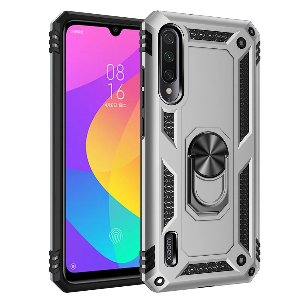 100 шт/партия, гибридный чехол 2 в 1 из ТПУ+ PC с кольцом для Xiao mi 9 SE mi 9T K20 A3 LITE CC9E Red mi 7A Note 7