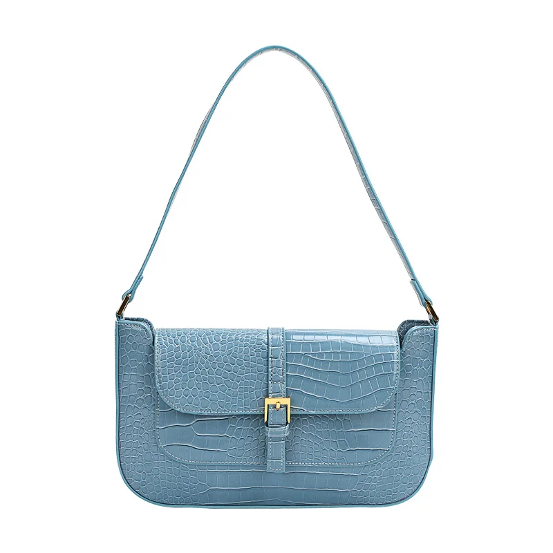 

Retro Crocodile Pattern Shoulder Messenger Bags for Women Ladies Vintage Handbags Casual Solid Shoulder Bags New Crossbody 2020