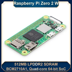 Raspberry Pi Zero 2 W, Broadcom BCM2710A1 Quad core 64 bit SoC 2.4GHz IEEE pour Bluetooth 4.2, nouvelle carte originale 
