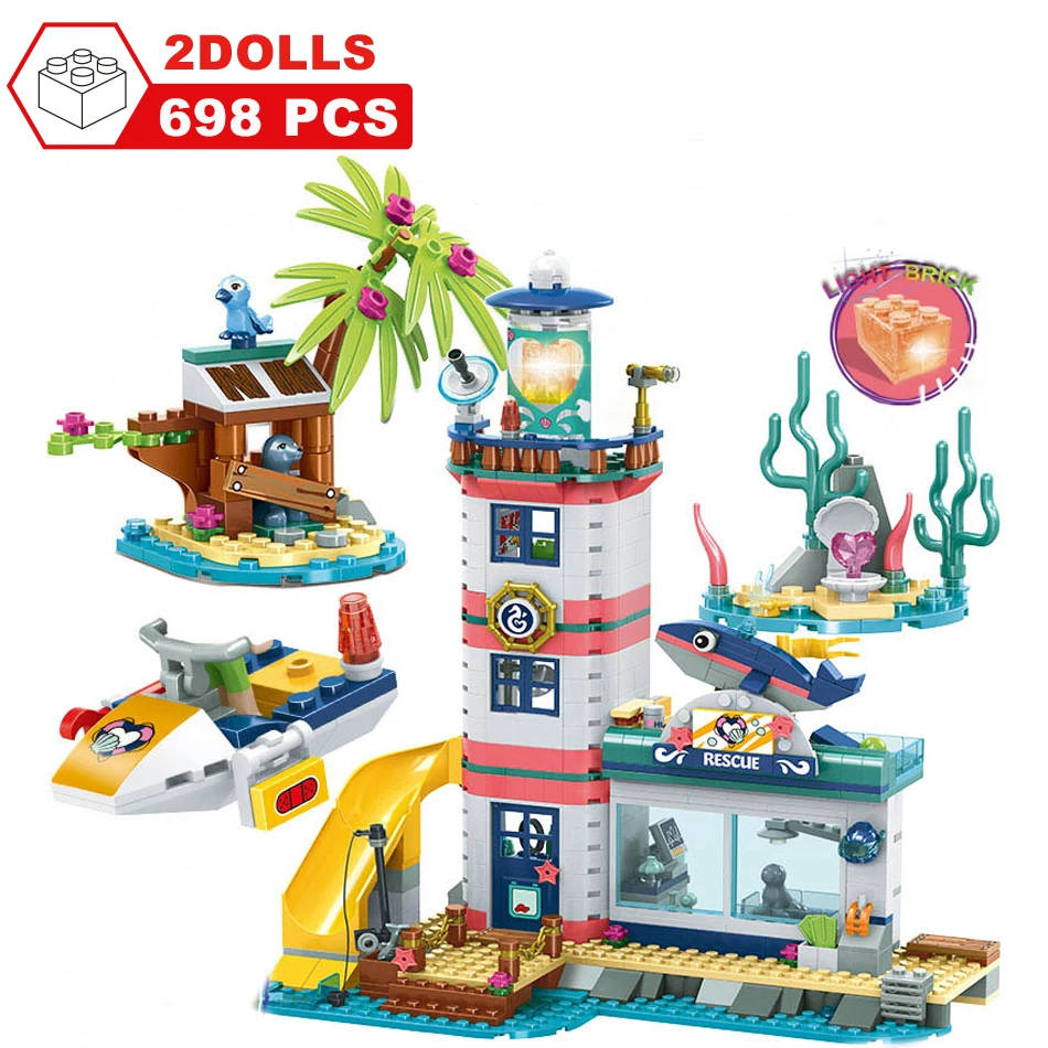 Спасательный центр для девочек друзей маяков строительные блоки 41380 кирпичей