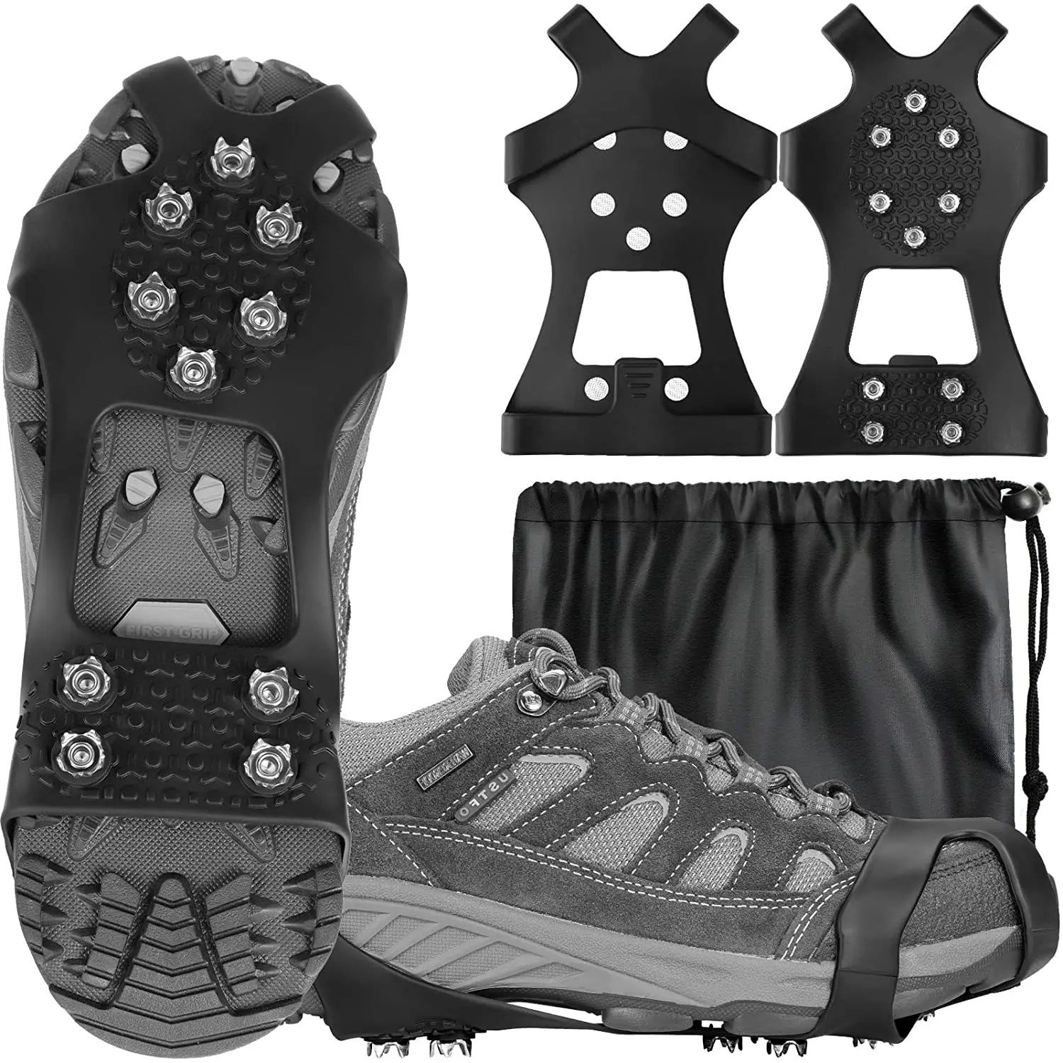 Ice Non Slip Snow Shoe Spikes Grips Cleats Crampons Winter Climbing Safety Tool Anti Slip Shoes
