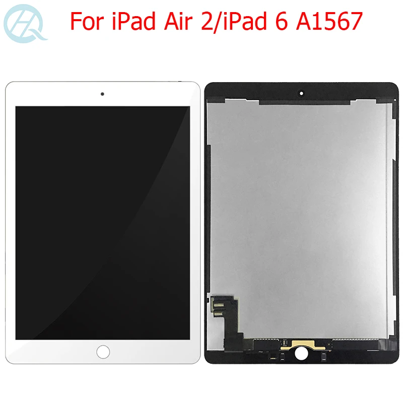 ЖК дисплей A1567 для iPad Air 2 сенсорный экран 9 7 дюйма планшет 6 A1566 с дигитайзером в сборе|ЖК-экраны и панели