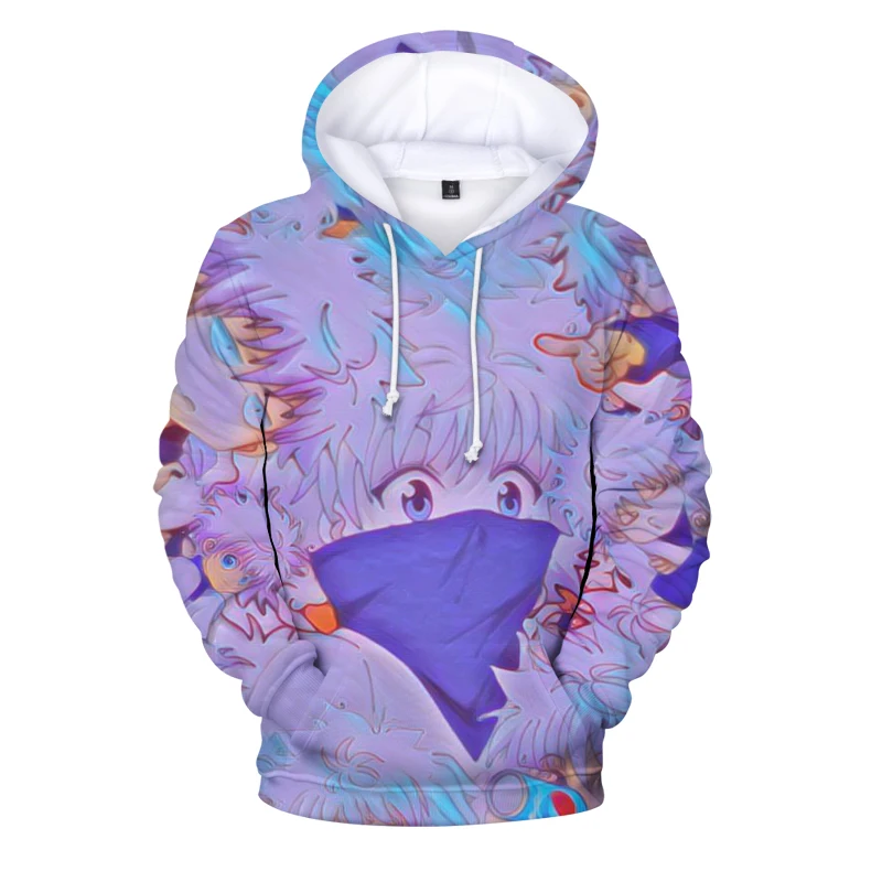 Anime 3D Print Hunter X Men Women Casual Hoodies Sweatshirts Killua Zoldyck Devil Eye HxH Hoody Personality Streetwear | Мужская одежда