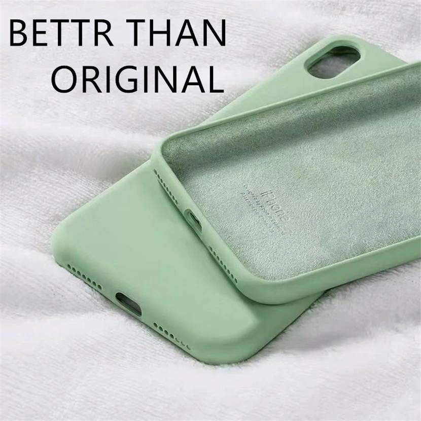Оригинальный жидкий силиконовый чехол карамельного цвета Coque Capa для iPhone XR X Xs Max