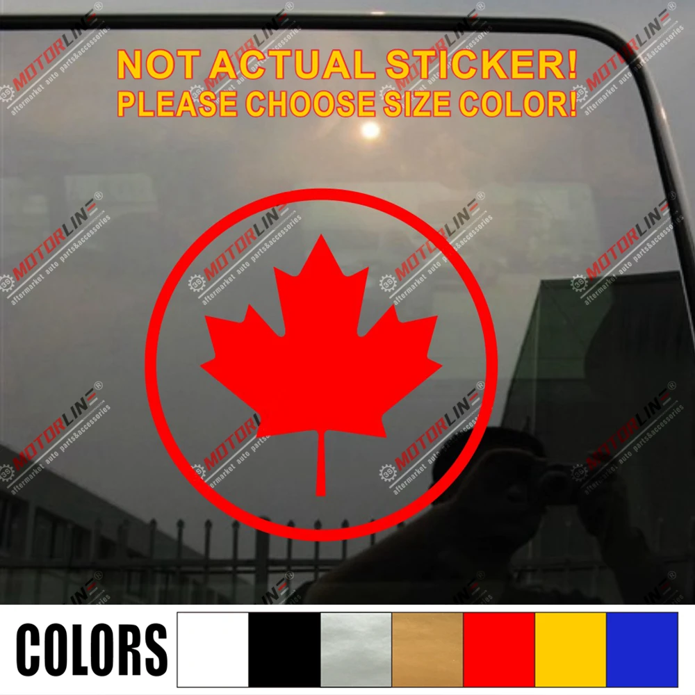 Maple Leaf Decal Sticker Canada Canadian Car Vinyl Pick Size Color