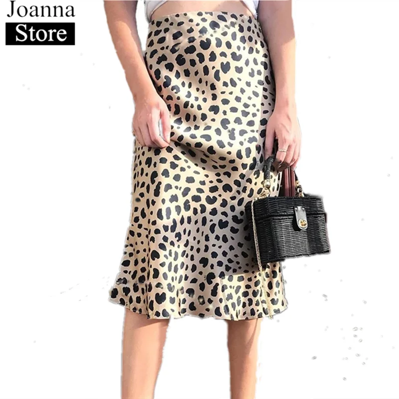 Lente Zomer Nieuwe 100% Zijde Luipaard Print Rok Vrouwen A-lijn Hoge Taille Vintage Elegant Mermaid Rok Slanke Plus Size Wilde kleding Lente Zomer Nieuwe 100% Zijde Luipaard Print Rok Vrouwen A-lijn Hoge Taille Vintage Elegant Mermaid Rok Slanke Plus Size Wilde kleding