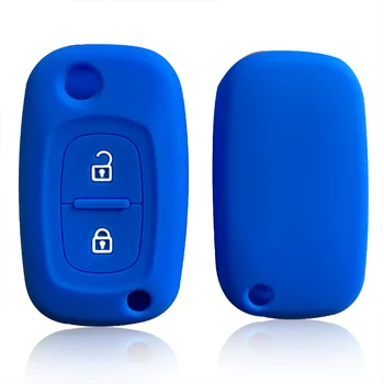 

Silicone Car Key Cover for Renault Megane 2 3 Clio 4 Duster Sandero Kangdoo Captur Twingo 2 Buttons Folding Key Case Holder Sets