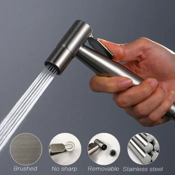 

Toilet bidet sprayer Handheld Bidet Sprayer Shattaf Cloth Diaper Toilet Sprayer Stainless Steel Bathroom Shower Bidet Spray Set