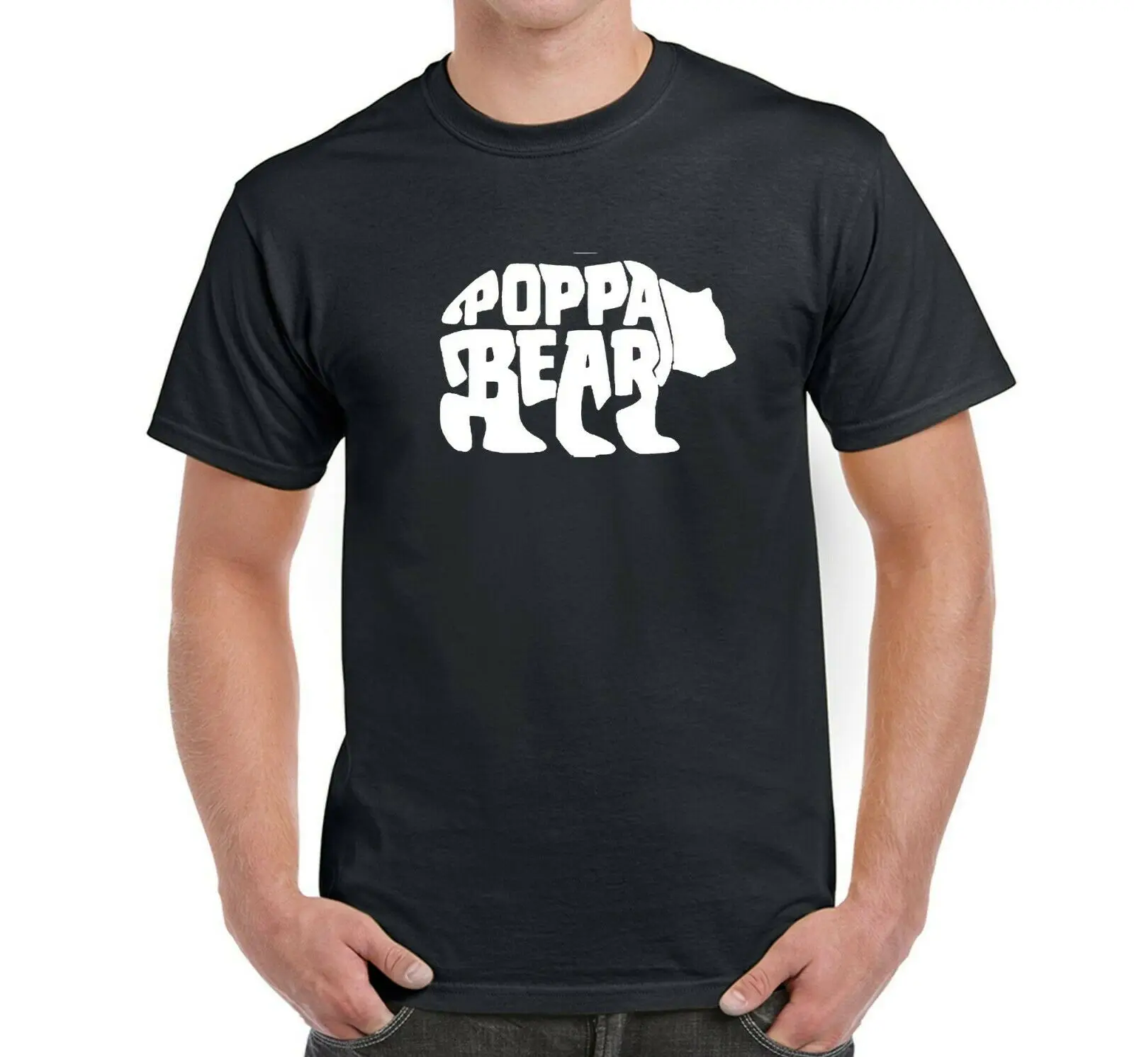 Poppa Bear V2, новинка, Мужская футболка, день папы, отцов, летняя Мужская модная футболка, удобная футболка, Повседневная футболка с коротким рукавом