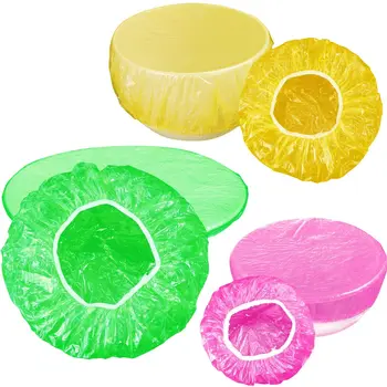 

60 Pieces Reusable Food Storage Covers Elastic Colorful Bowl Covers Dish Plate Plastic Covers For Family Outdoor Picnic