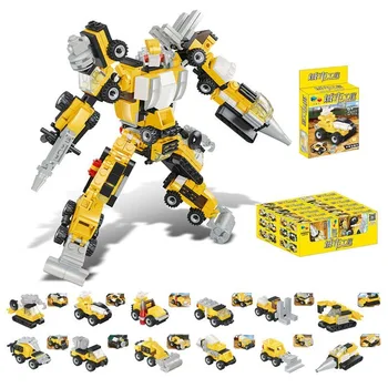 

3084Pcs building blocksRacing Car Deformation Robot Urban Engineering DIY Assembling Car Educational Toys for Children