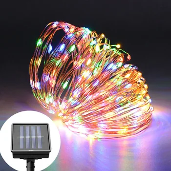 

Solar Powered String Lights 200 LED Copper Wire Lights 72 ft 8 Modes Starry Lights Waterproof IP65 Fairy Christmas Decoration