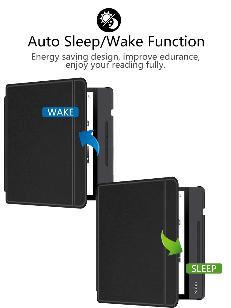 Ультратонкий чехол для, Kobo Libra H2O, смарт-чехол с подставкой для kobo 7 ''дюймового e-reader N873, Автоматический Режим сна/пробуждения