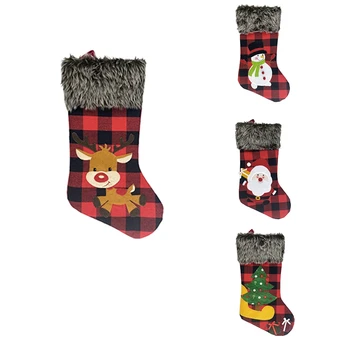 

Personalized Christmas Stockings Christmas Decoration Fireplace Hanging Ornaments Family Holiday Decorations