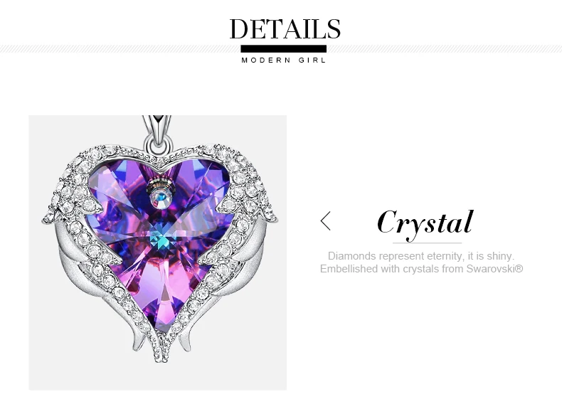 CDE, женское ожерелье, серьги, ювелирный набор, украшенный кристаллами Swarovski, женское сердце, подвеска, шпилька, модное ювелирное изделие, подарок