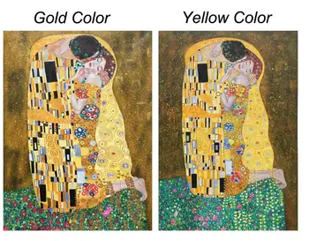 

Gustav Klimt canvas art the Kiss oil painting reproduction Portrait of woman in Gold paintings 100% hand painted artwork decor