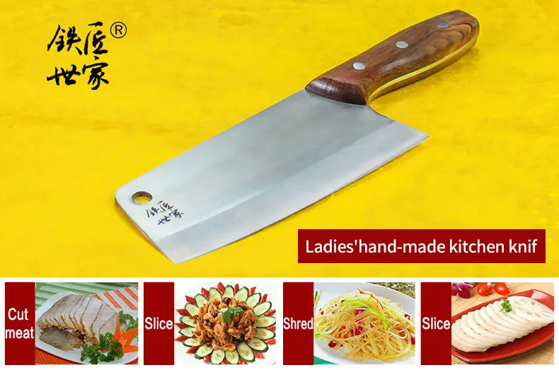 Кливер нож для тонкой нарезки из нержавеющей стали профессиональные поварские Ножи ручной работы кованые овощные Фрукты Мясо кухонные ножи cocina