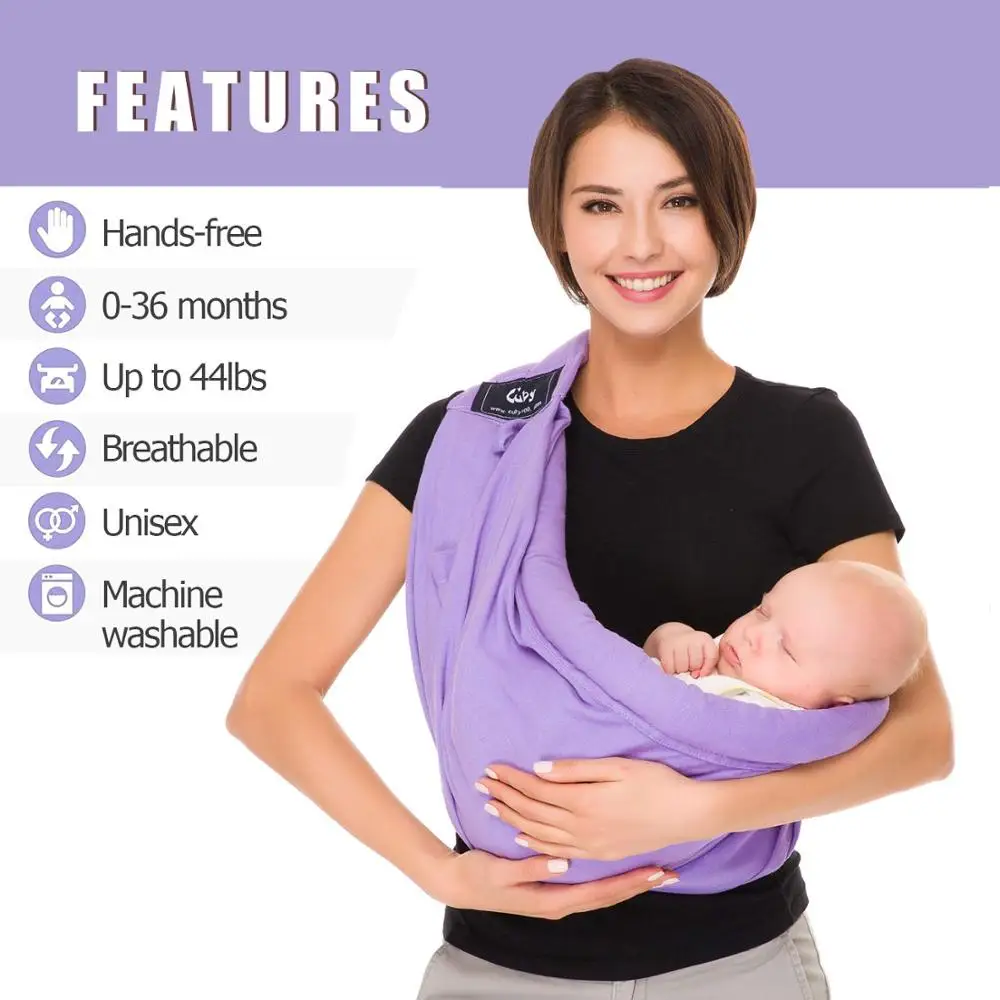 Newborn Baby Sling Carrier Ring Wrap Breathable Soft Nursing Pouch Front  ZB 
