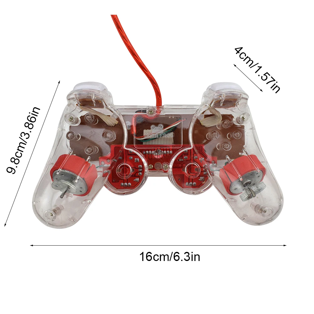 Прозрачный USB джойстик вибрирующий PC Ретро игровой контроллер для PS4/Xbox One
