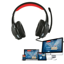 ADJUSTABLE USB HEADSET EARPHONES With MICROPHONE 4D Stereo Surround Subwoofer Sound for PC Laptop Game Accessories