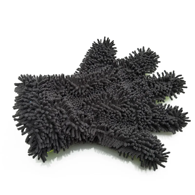 Five-finger Car Wash Gloves Velvet and Sandwich Mesh Multifunctional Gloves Use for Household Cleaning Car Cleaning,Car Washing