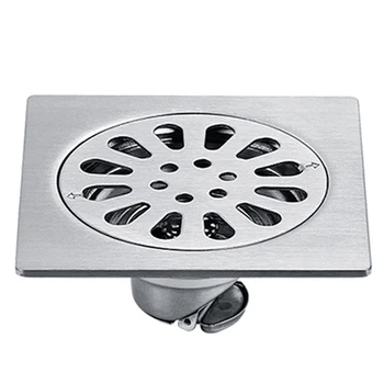 

Anti Odor Bathroom Floor Drain Anti-clogging Shower Square Drain with Removable Strainer Stainless Steel 304 Home Accessories