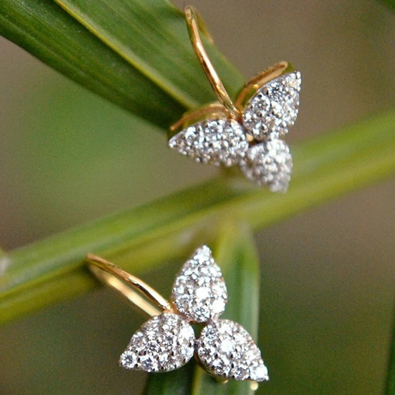 Huitan Partysu Style Exquisite Women Drop Earrings Silver Color/Gold Color Girl Party Elegant Earrings Versatile Fashion Jewelry
