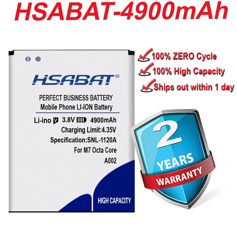 HSABAT Бесплатная доставка 4900mAh A002 для Timmy M7 Octa Core MTK6592 5 дюймовый аккумулятор |