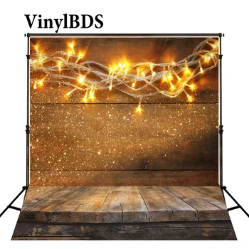 

VinylBDS Christmas Backgrounds Photo Lights Spot Fundo Fotografico Madeira Dark Wood Texture Floor Backdrops For Photo Studio