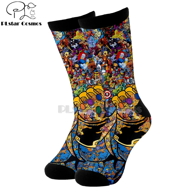 Хлопковые носки Plstar Cosmos comic Марвел Росомаха Дэдпул Тоторо носки с 3D-принтом высокие носки для мужчин и женщин высокого качества