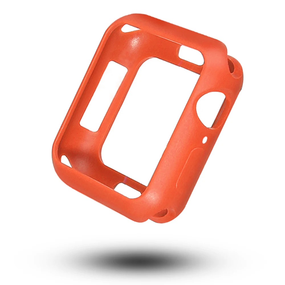 Мягкий силиконовый защитный чехол для Apple Watch Series 5 4 3 2 Чехол с эффектом потертости легкий бампер для наручных часов iWatch, 40/44/38 мм/42 мм аксессуары