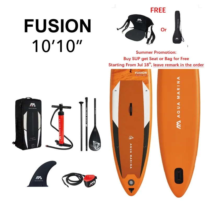SUP-доска AQUA MARINA 2021 FUSION Надувное весло для серфинга водные виды спорта 330x81x15 см |