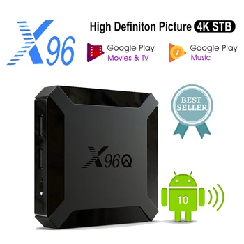 

X96Q TV Box Android 10.0 2GB 16GB Allwinner H313 Quad Core 4K 2.4G Wifi Netflix Youtube Android Top tv Box Media Player