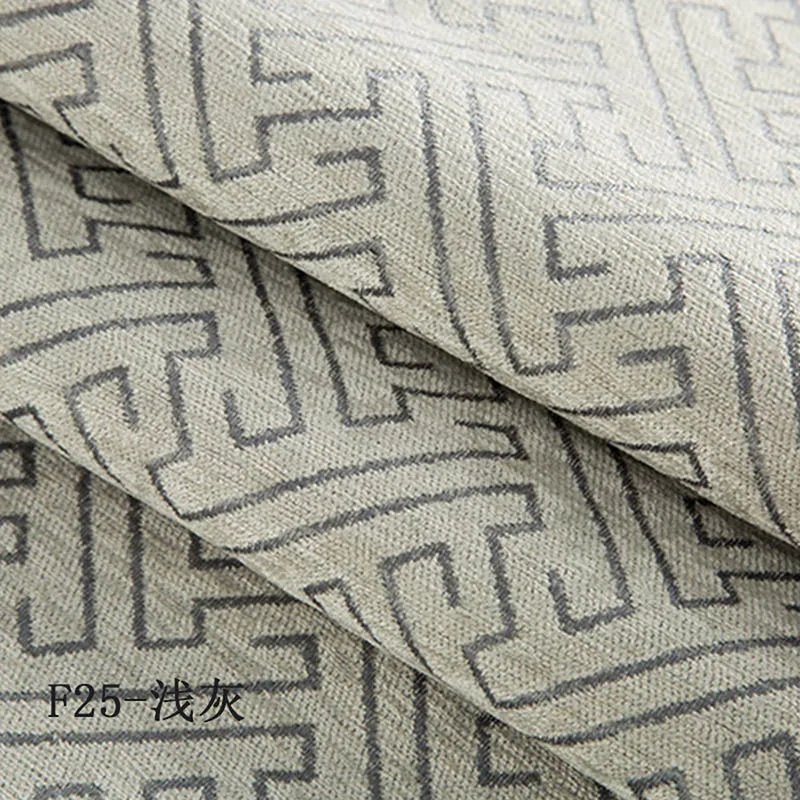 Кофейная/серая шенилловая Геометрическая жаккардовая занавеска s для гостиной плотная ткань 70%-90% затемненная занавеска для спальни W-M131#30 - Цвет: Grey