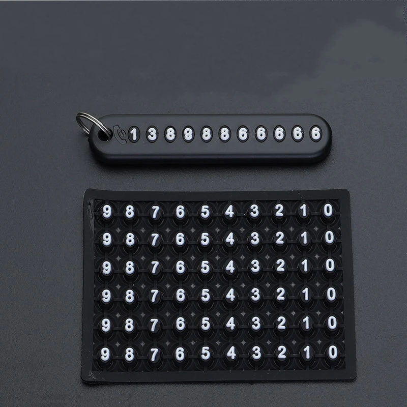 Anti-Lost Car Key Pendant Split Rings Keychain Phone Number Card Keyring Auto Vehicle Key Chain Car Outdoor Climbing Accessories