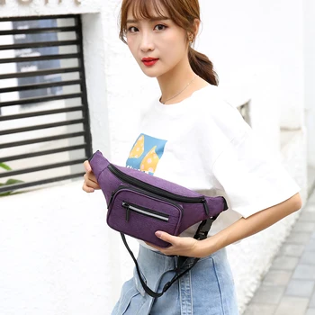 

Fashion Oxford Cloth Chest Bag Women Men Solid Outdoor Sport Shoulder Belt Pouch Multifunction Bag Belt Bag Pouch Packs