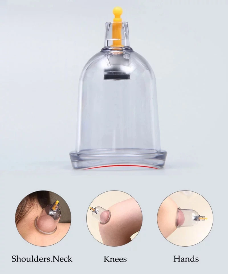 Suction Cups Acupunture Vacuum Massage Jars Hansol Cuppings Therapy Set Plastic Guasha Ventosas Masaje Facial Massager For Body 4