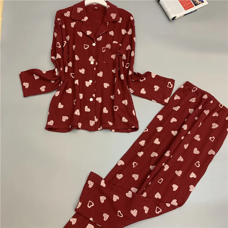 Осенние хлопковые пижамы, женские пижамы, комплекты со штанами, одежда для сна с длинными рукавами и цветочным принтом, пижама Mujer, зимняя женская домашняя ночная рубашка