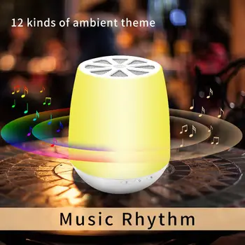 

Bluetooth4.0 Wireless Speaker Multi-control smart music lamp multi-function atmosphere Night Light Remote Control Mini Speaker