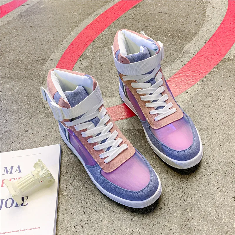 

High shoes casual shoes ins tide shoes women's comfortable sports shoes wild fashion colorful street shooting women's shoes non-