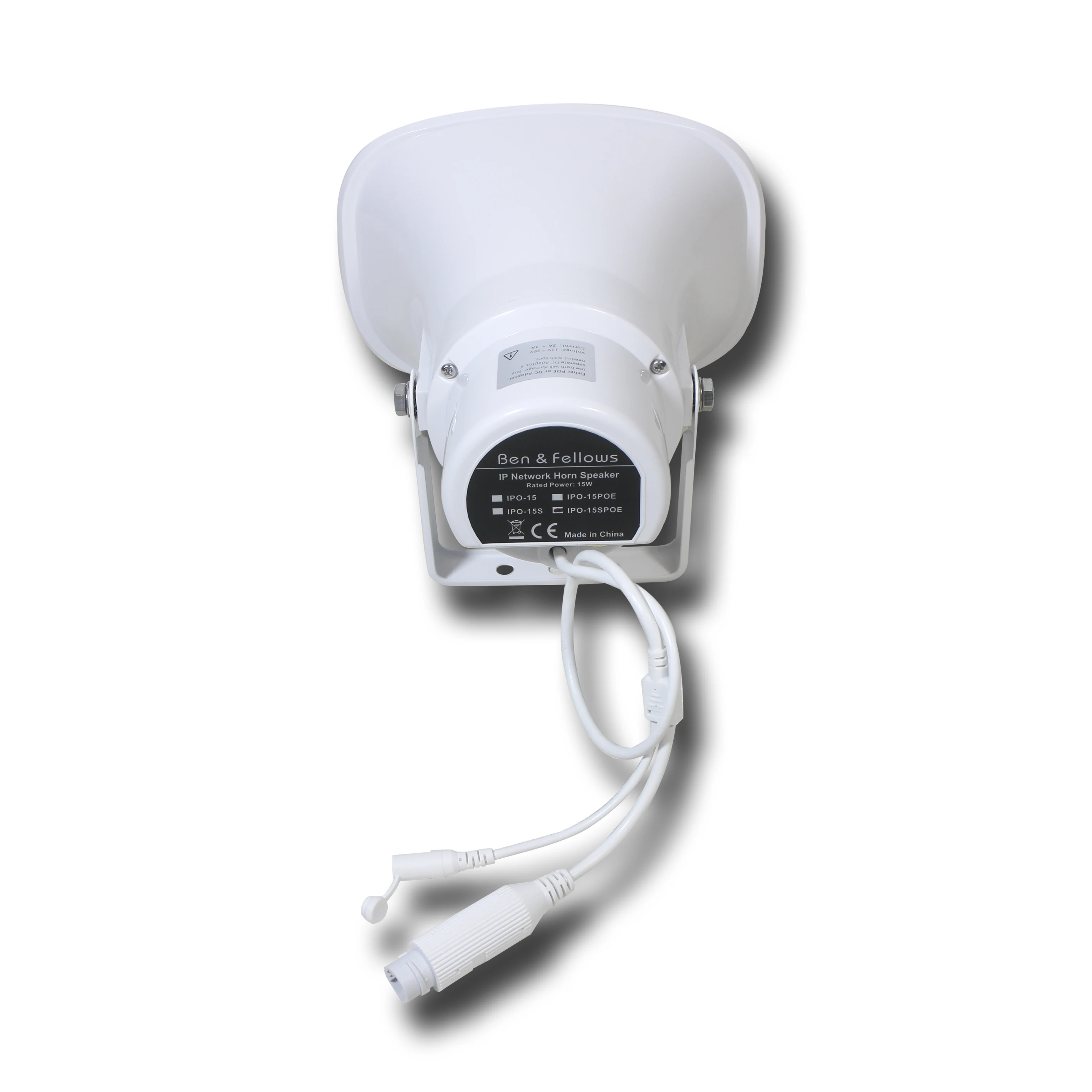 15/30W Outdoor Waterproof PA Active Power Speaker Horn,Support 24VDC or PoE Power Supply and SIP Protocol with RJ45 Interface