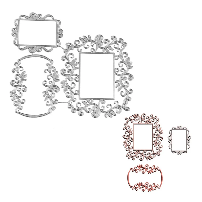 YaMinSanNiO Cutting Dies Metal Dies Three Frame Die Scrapbooking Album Card Making Embossing Stencil Diecuts Decoration
