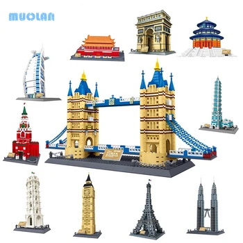 

Architecture Building Block Simulate Model Toys Over 1000 Pcs World Famous Building Series Gift Toy For Children Kids