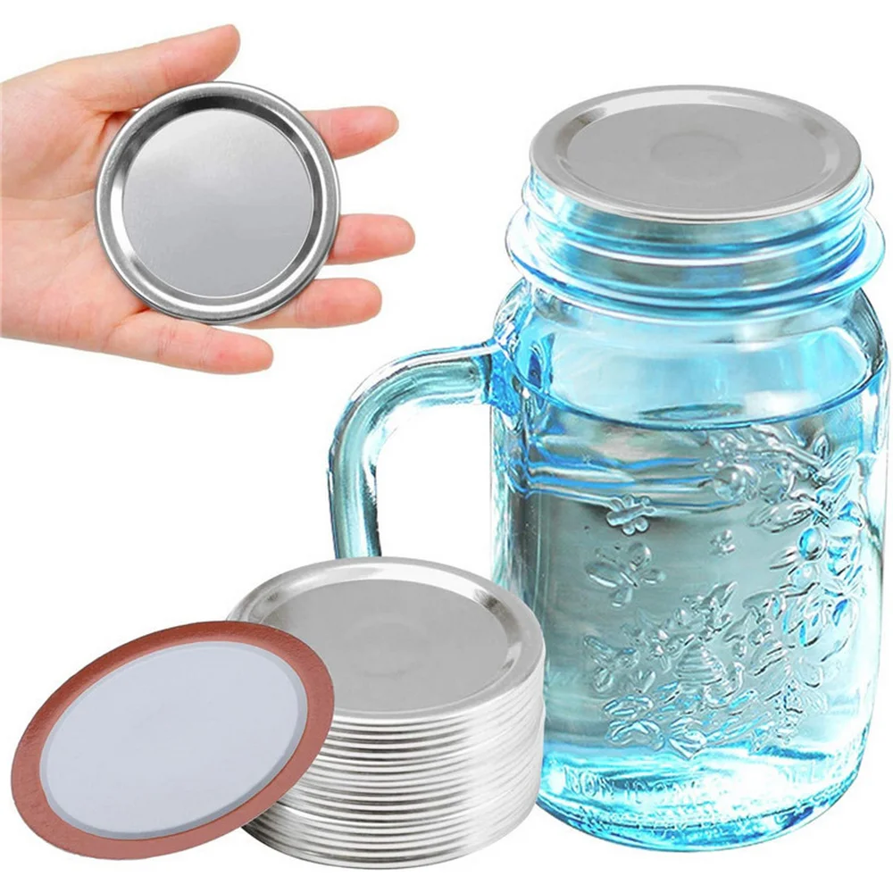 100pcs Mason Jar Splittype Lid Sealing 86mm Leak Proof Secure Glass